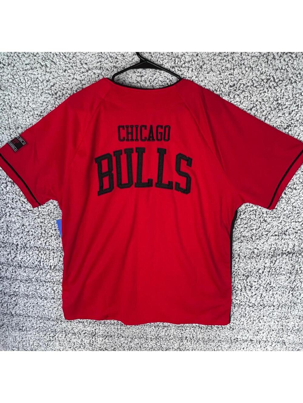 Chicago Bulls Baseball Jersey Mens XL Red Ultra Game NBA NWT